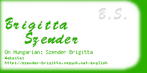 brigitta szender business card